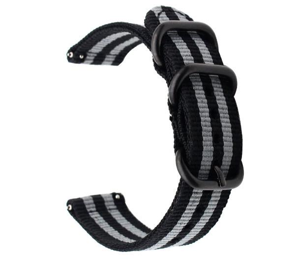 Нейлоновый ремешок Primo Traveller для часов Samsung Galaxy Watch 3 45 мм SM-R840 Black/Grey (1244832981)