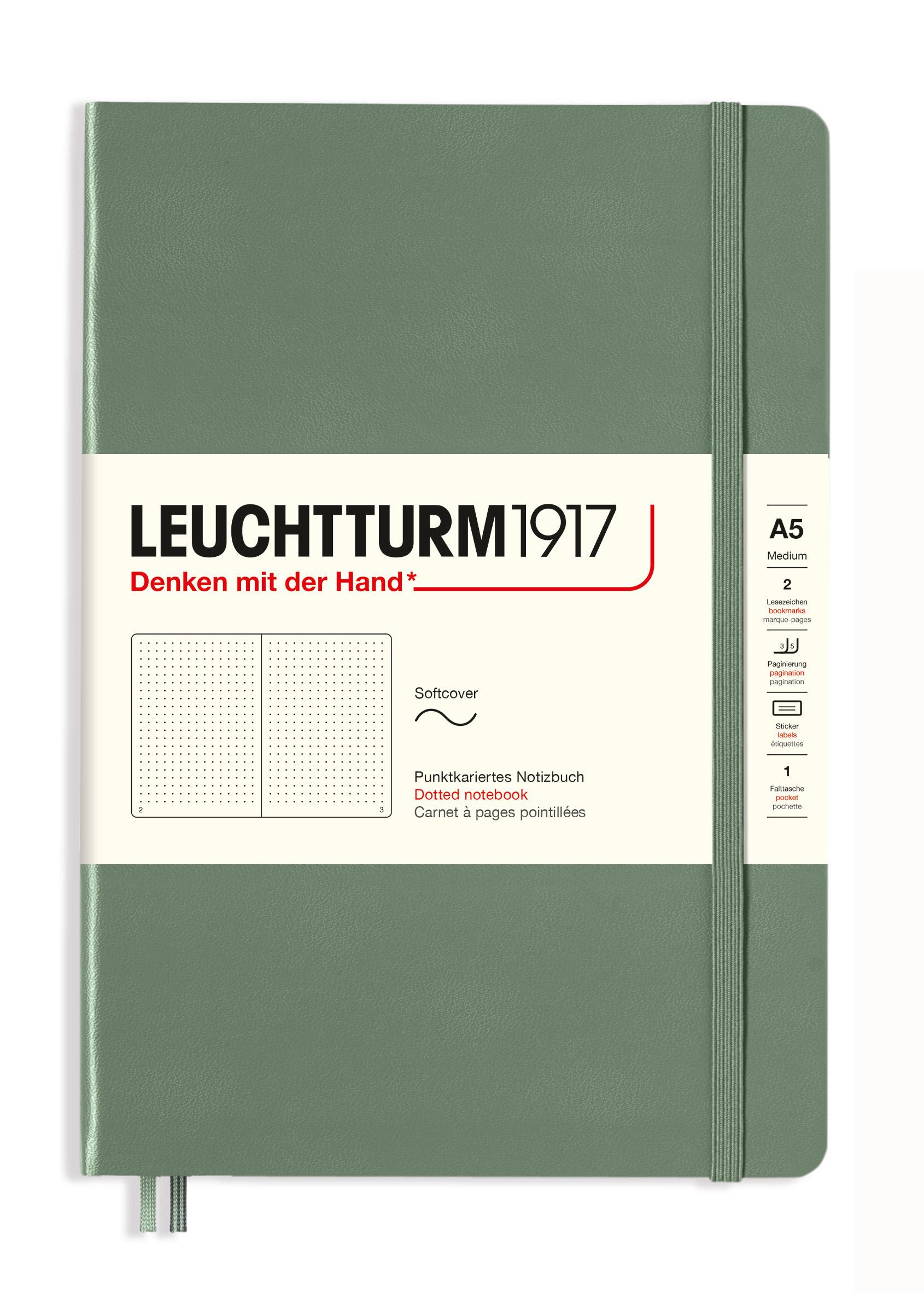 Блокнот Leuchtturm1917 Smooth Colours средний мягкая обложка точка Olive (365504)