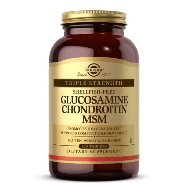 Препарат для суставов и связок Solgar Triple Strength Glucosamine Chondroitin MSM Shellfish-Free 120 табл. (000024715)