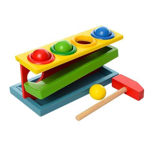 Деревянная игрушка Limo Toy Стучалка молоточек с шариками (MD 0026)