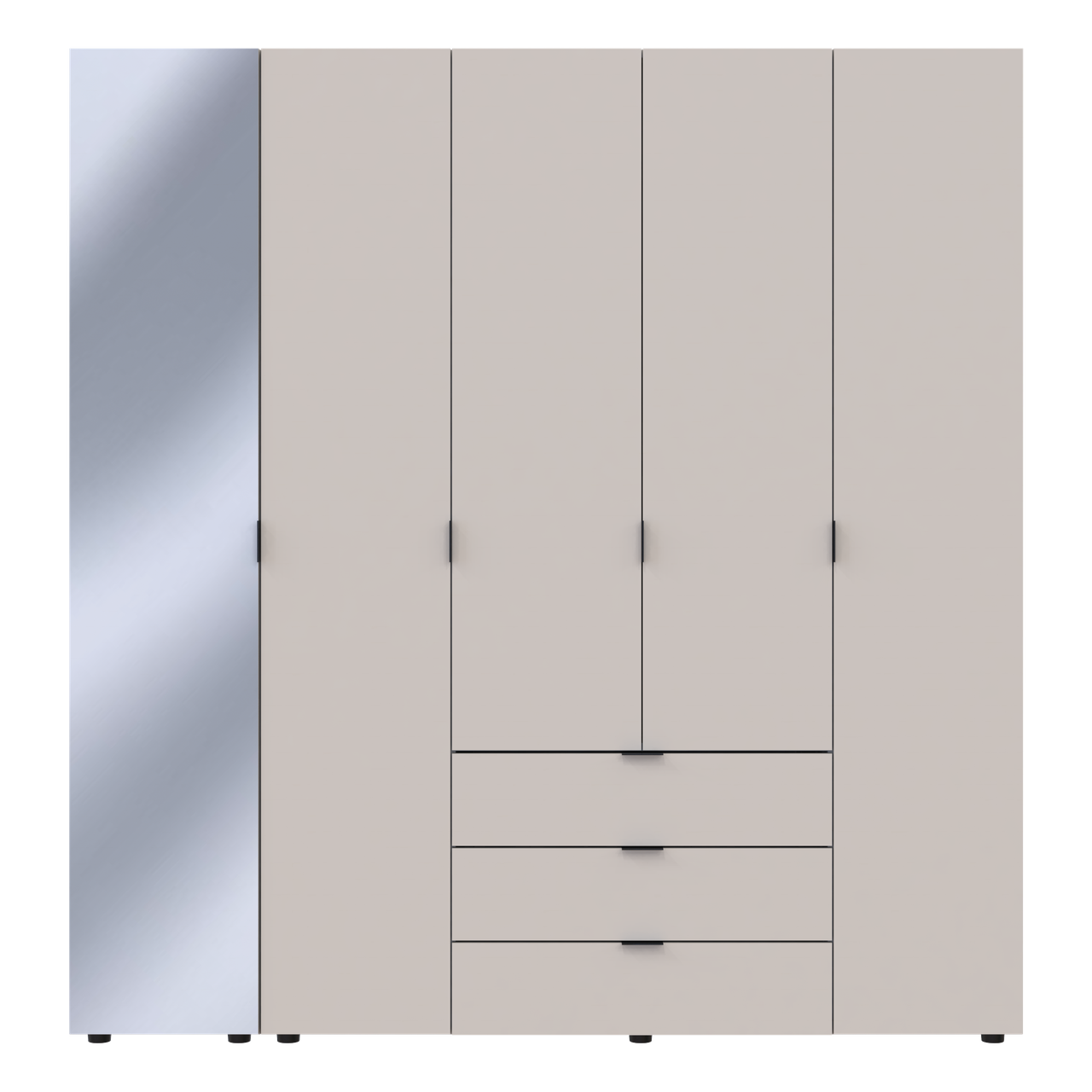 Комплект шкафов для одежды Doros Гелар 194х49,5х203,4 см 2 шт. Зеркало/Кашемир (DRS-011260)