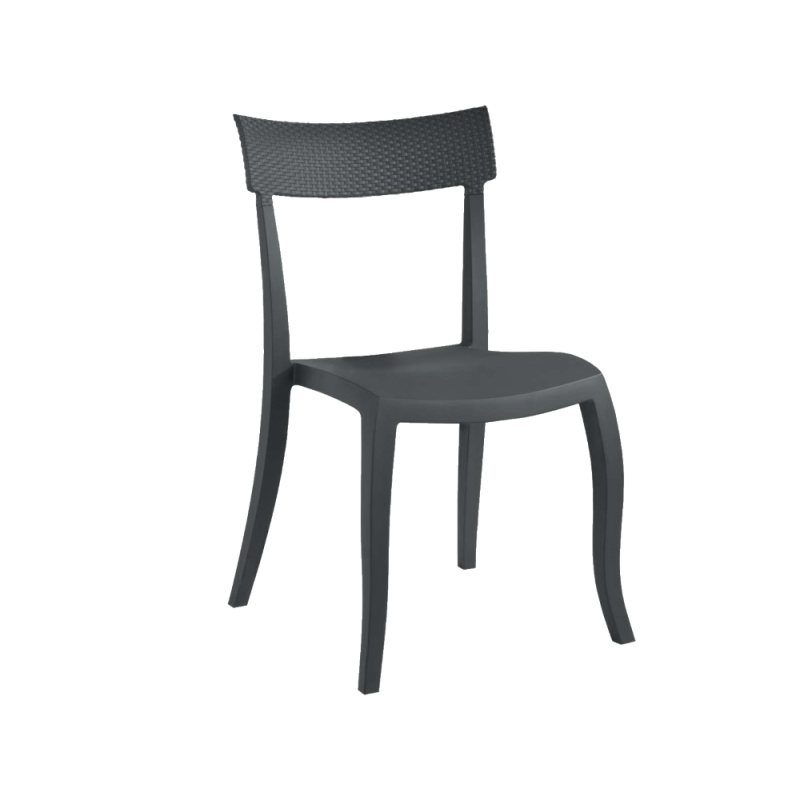Стул Papatya Hera-SP RATTAN Антрацит (KMDR-2248)