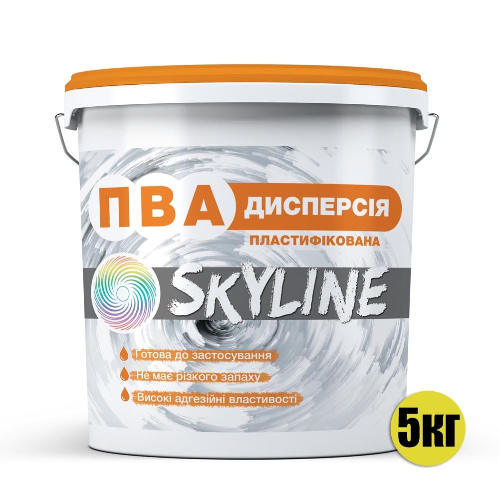 Дисперсия ПВА SkyLine пластифицированная готовая к применению 5 кг - фото 2