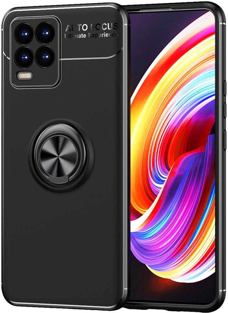 Чехол с кольцом Auto Focus для Realme 8 Black (23460-2B) Чехол с кольцом Auto Focus для Realme 8 Black (23460-2B)