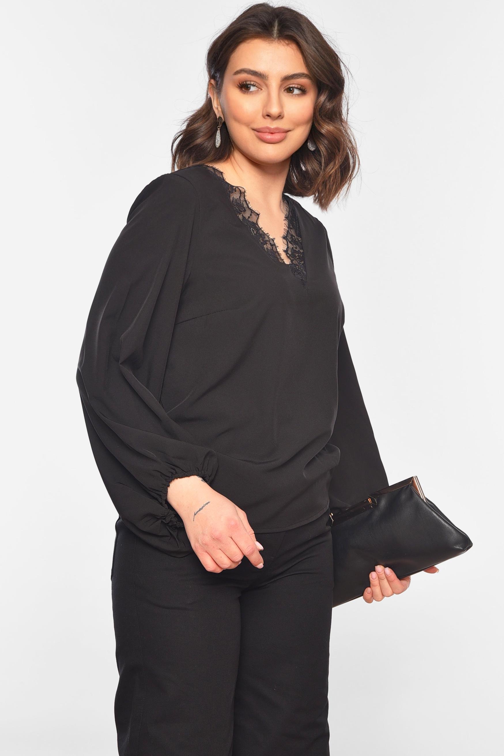 Блуза жіноча р. 42-44 Чорний (197322) - фото 2 Блуза жіноча р. 42-44 Чорний (197322) - фото 2