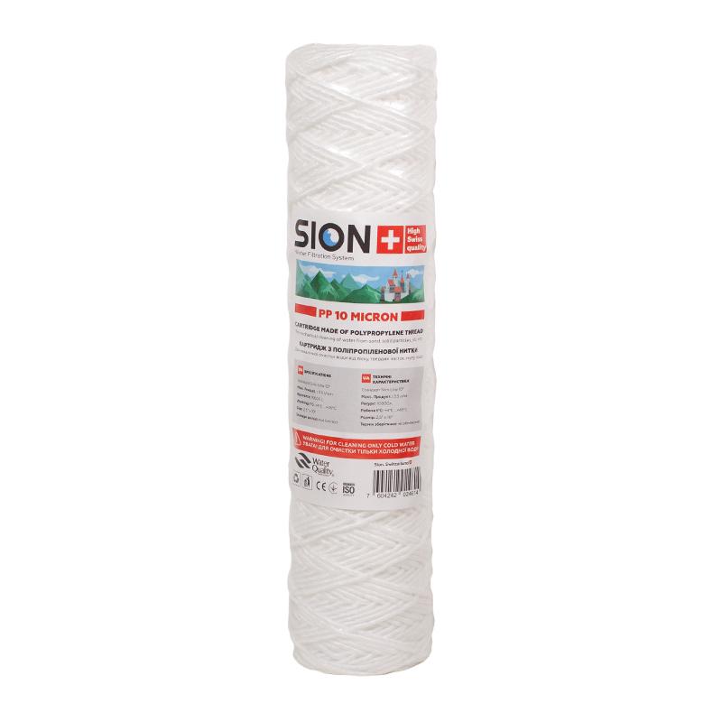 Картридж для фильтров Sion 2,5”x10” 10 мкм из полипропиленовой нити (TU-2461)