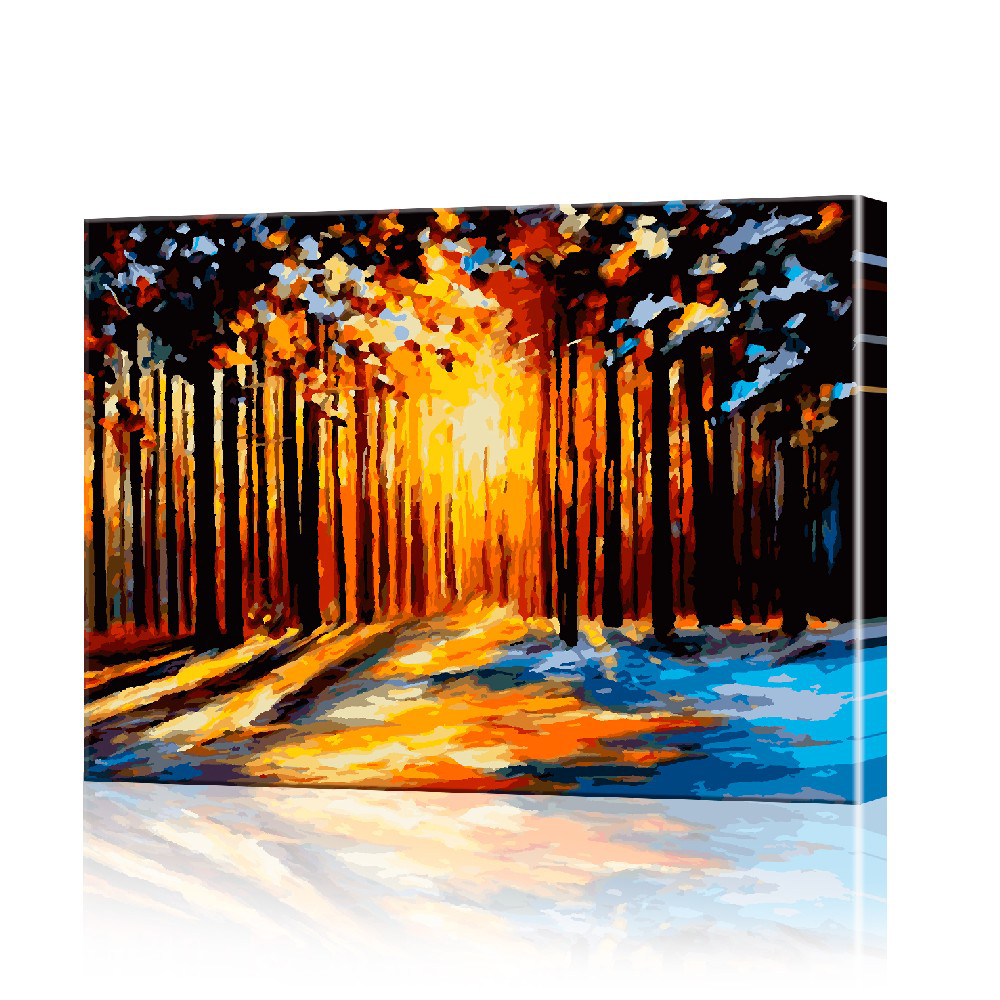 Картина по номерам ArtSale Лесной пейзаж PBN0114 40х50 см