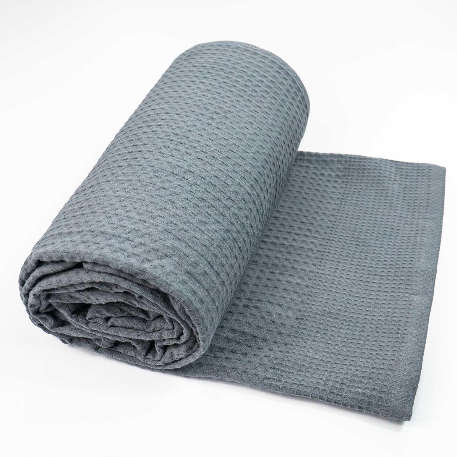 Простирадло-покривало вафельне GM Textile 150х200 см Сірий (p220-150x200-grey) - фото 1