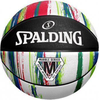 Мяч баскетбольный Spalding Marble Ball Unisex р. 7 Черный/Белый/Красный (689344406558)