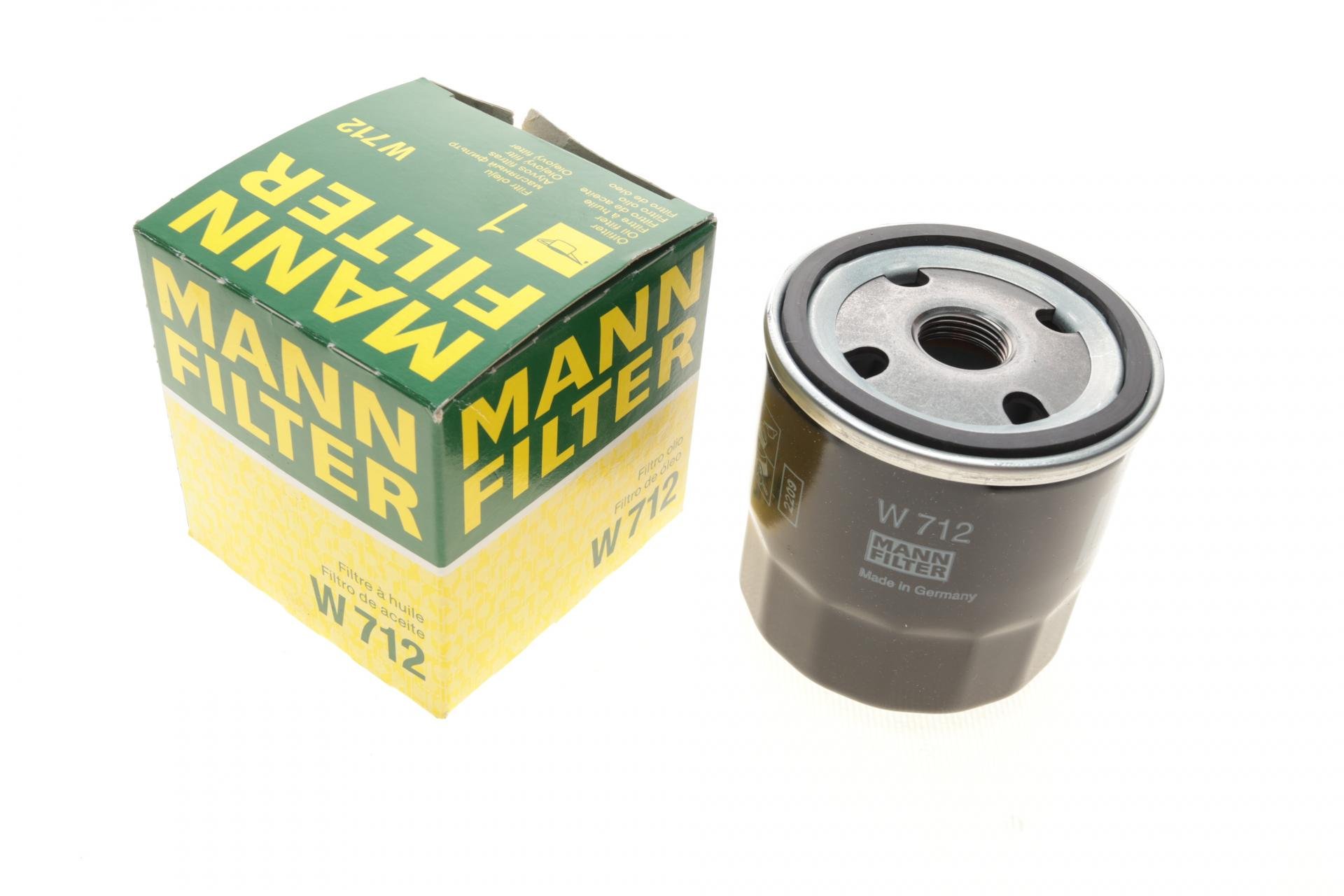 Фільтр масляний Mann-Filter для Opel Kadett/Ascona/Rekord 1,0-2,4i 62-00 бензин (W 712) - фото 1