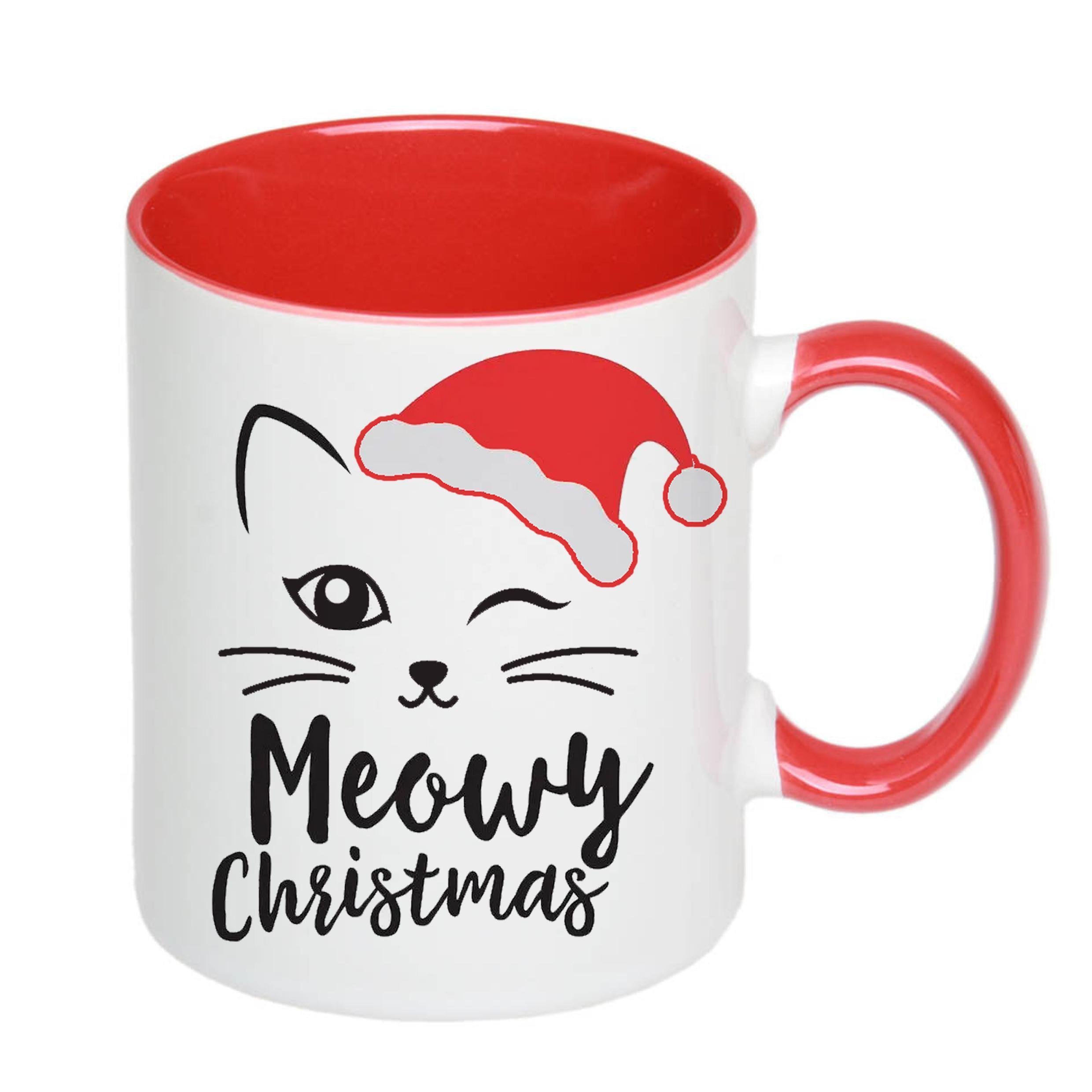 Чашка с принтом "Meowy Christmas" 330 мл Красный (17166) Чашка с принтом "Meowy Christmas" 330 мл Красный (17166)