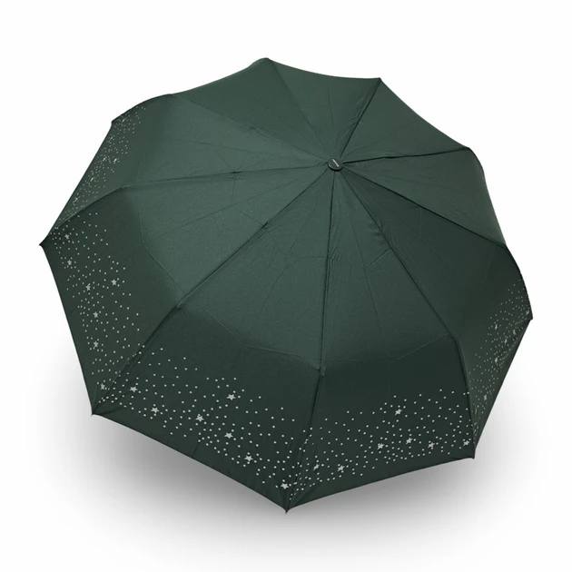 Зонт женский Toprain Umbrella 501 №3 складной полуавтомат зеленый со звездочками (2770745992)