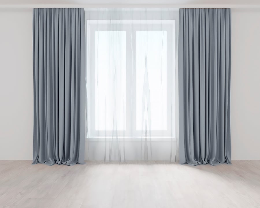 Комплект штор Lux Portiery микровелюр 250x265 см 2 шт. Серый (AV89588)