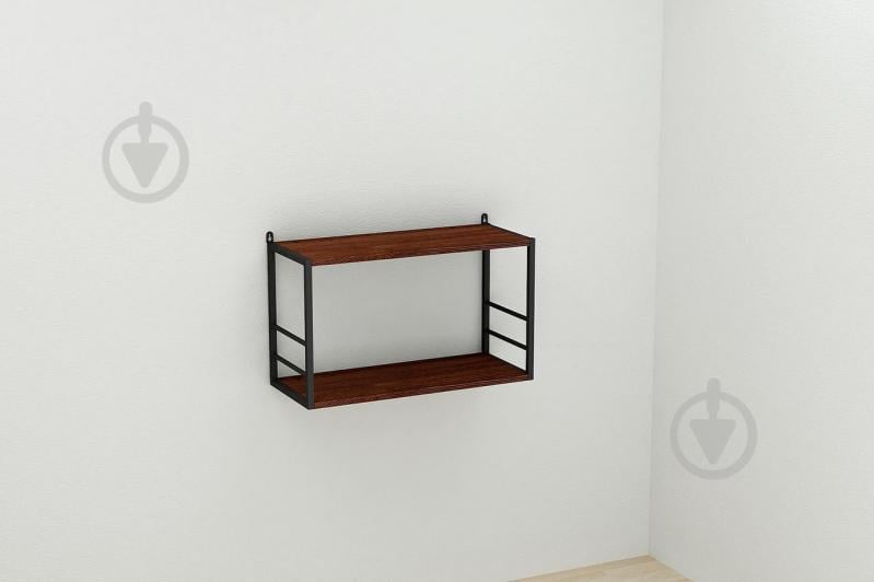 Книжная полка универсальная Ferrum-decor Стим 1 38x63x26 черный ДСП Венге 16мм (XK00024)