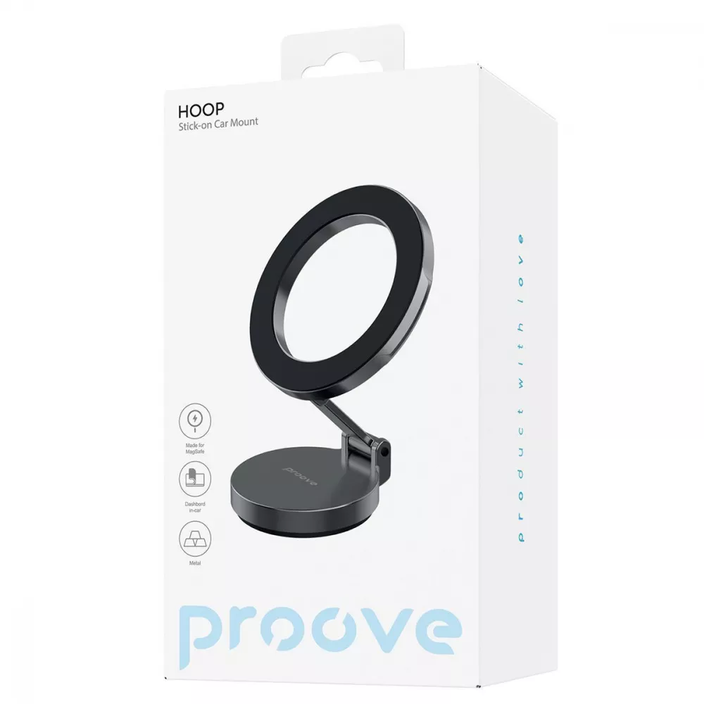 Тримач автомобільний Proove Hoop Stick-on Car Mount Magnetic Ring (28207072) - фото 2