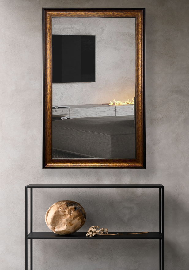 Дзеркало настінне CRYSTAL GLASS в багетній коричневій рамі 1055х640 мм (С4665)