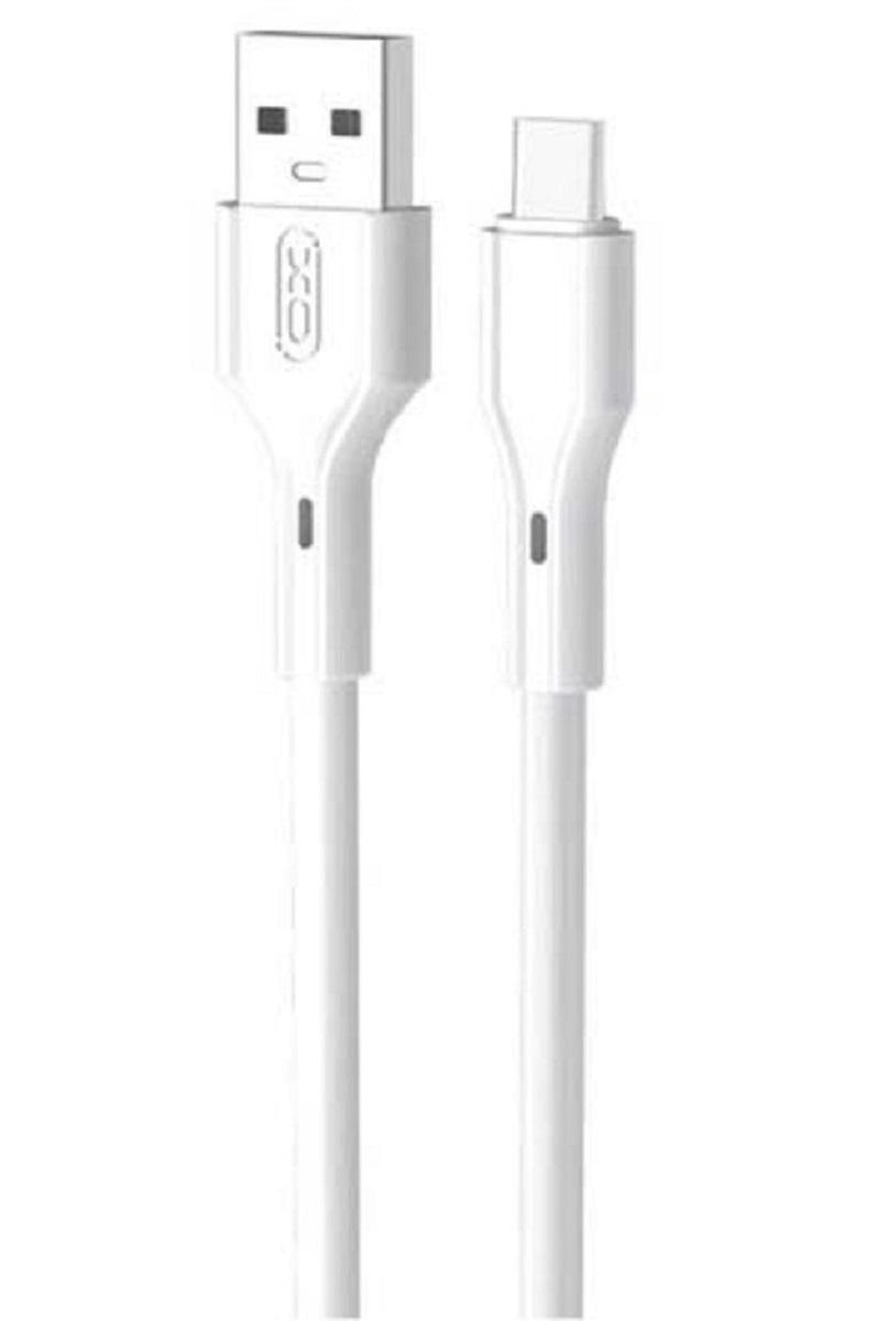 Кабель Xo NB230 USB-Type-C 2.4A для зарядки телефона планшета круглый 1 м Белый (CUSBC1W)