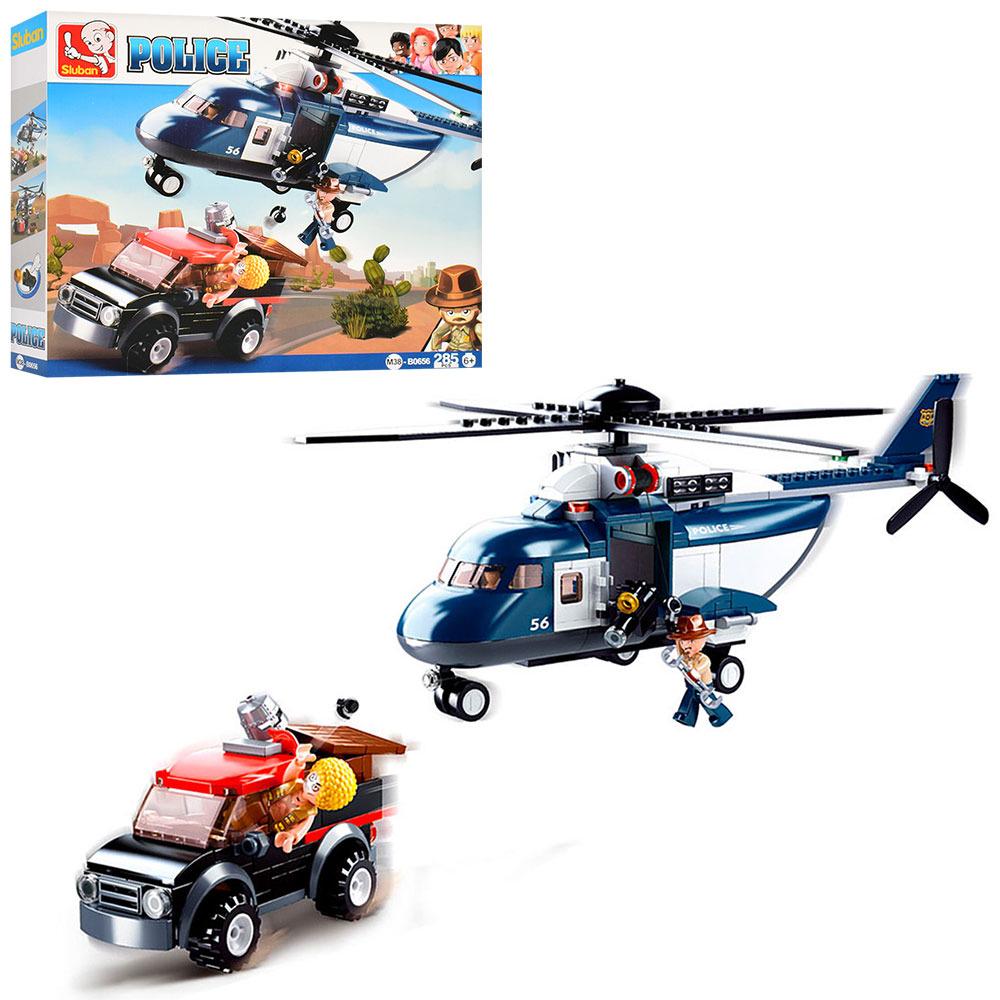 Конструктор SLUBAN M38-B0656 Полицейский вертолет 285 дет.
