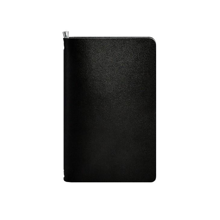 Блокнот шкіряний Софт-бук 8.0 на гумці Вугільно-чорний (A-026818)