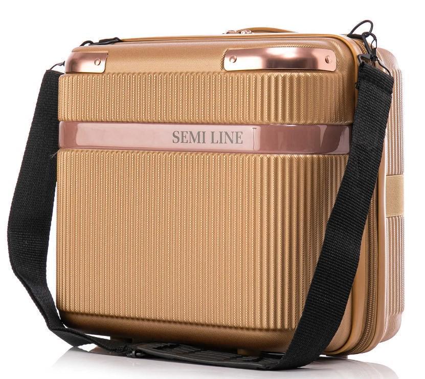 Кейс для косметики SEMI LINE 16 л Gold (T5667-1)