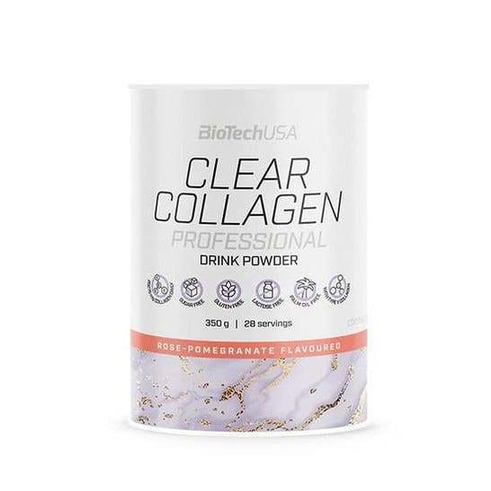 Коллаген питьевой с гиалуроновой кислотой BioTech Clear Collagen Professional 350 г Роза/Гранат
