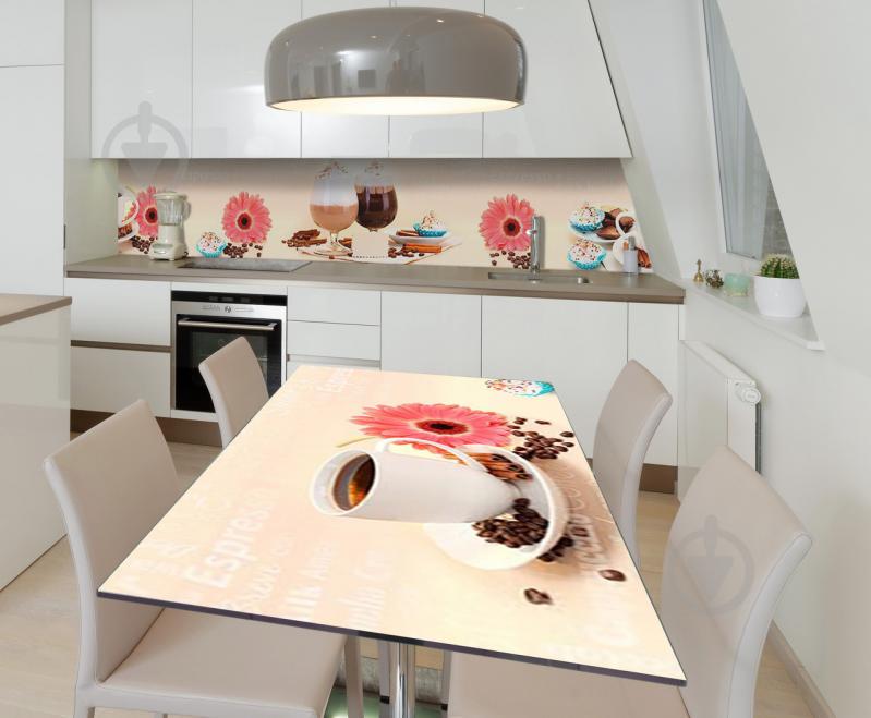 Наклейка 3Д виниловая на стол Zatarga «Глясе для принцессы» 650х1200 мм для домов, квартир, столов, кофейн,