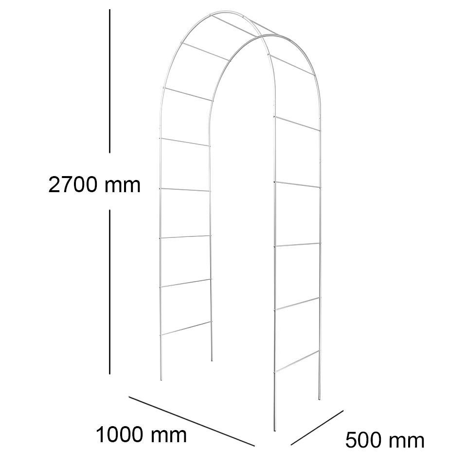 Опора для рослин арка садова 2700х1000х500 мм d 16 мм/d 8 мм (АС-D16/D8-2700*1000*500) - фото 2