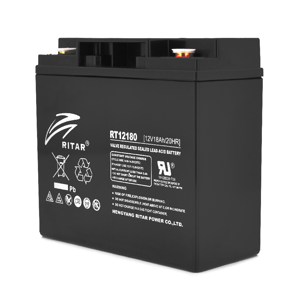 Аккумулятор Ritar RT12180B AGM 12V 18 Ah для ИБП и систем видеонаблюдения герметичный (9842)