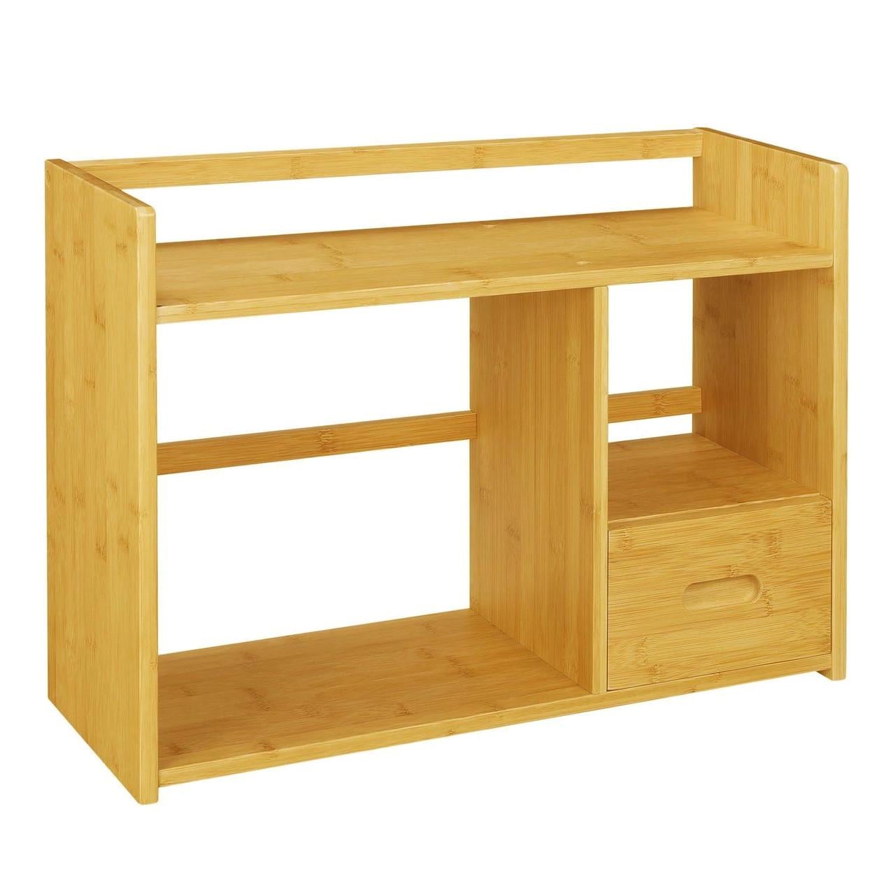 Полка-надстройка настольная из дерева Олини карри (АКД-009503)