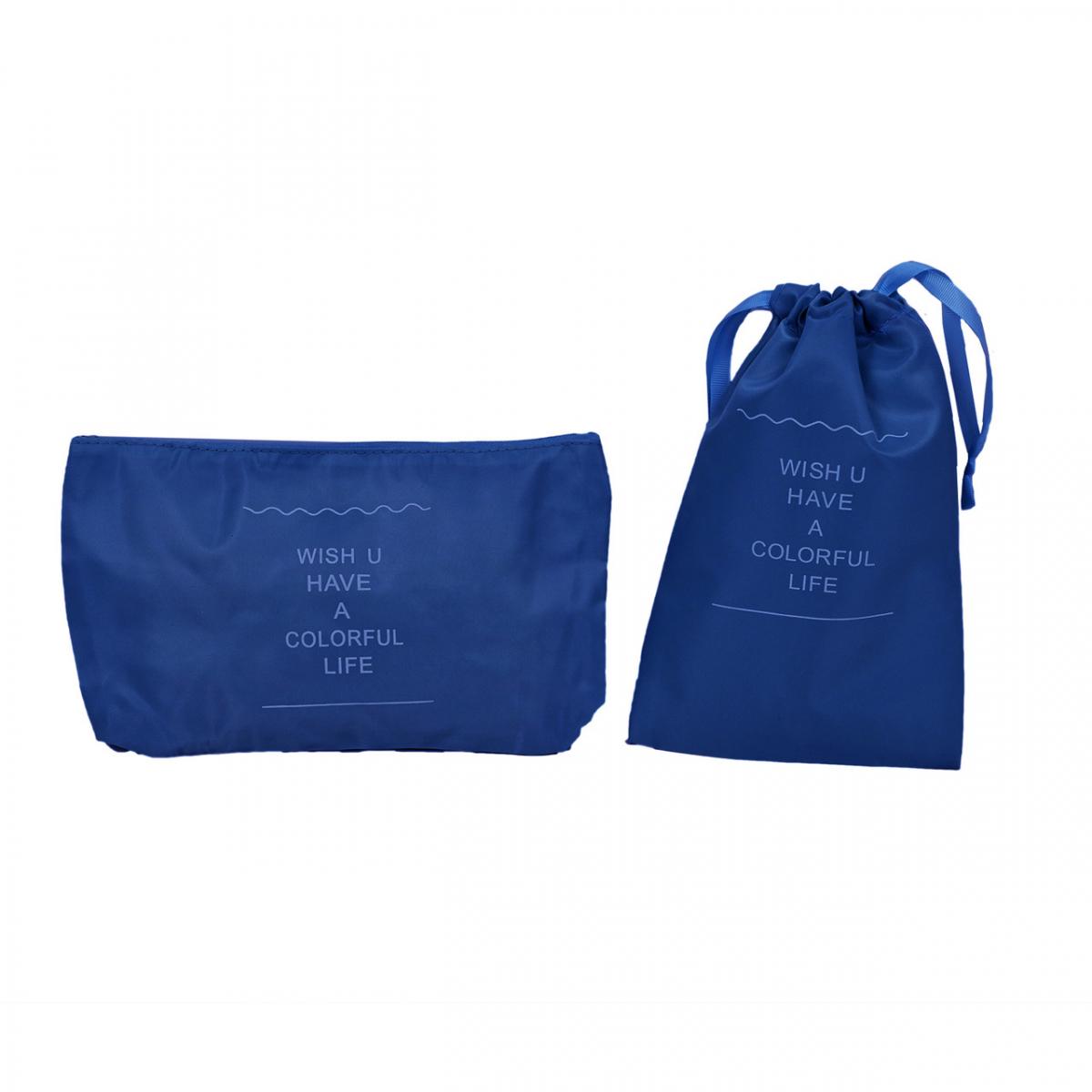 Комплект органайзеров для путешествий 8в1 нейлон Синий (КДО-40-44) - фото 5 Комплект органайзеров для путешествий 8в1 нейлон Синий (КДО-40-44) - фото 5