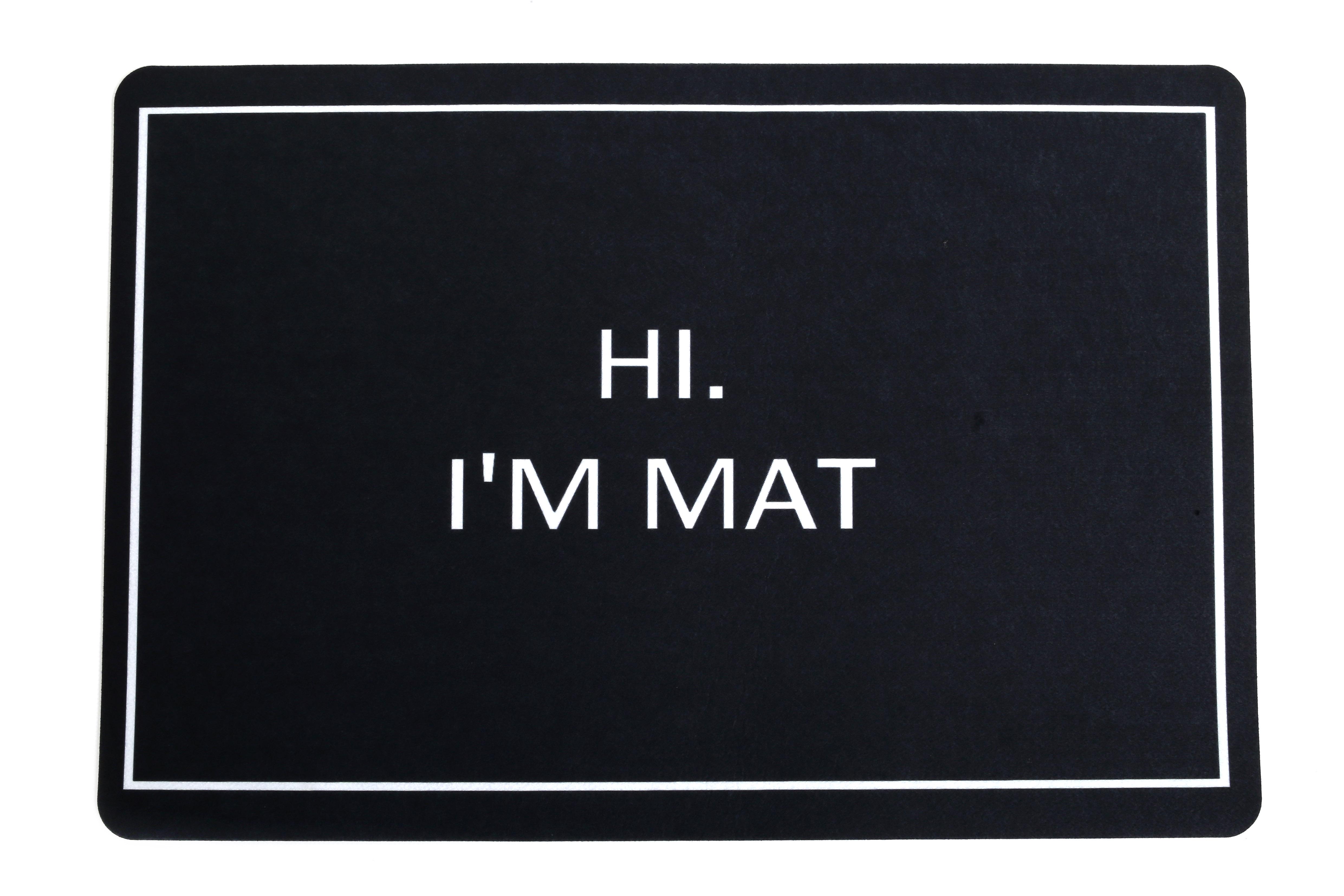 Килимок придверний Hi I’m mat 45х75 см Чорний