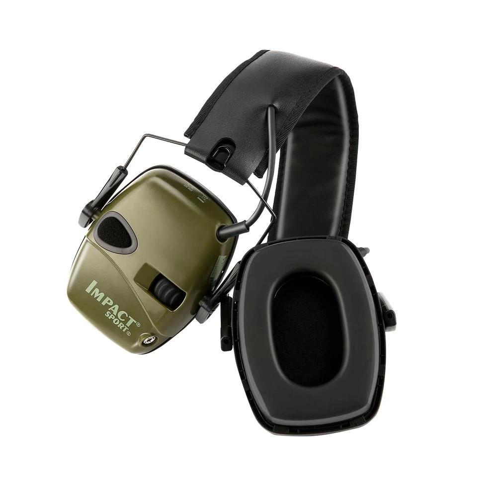 Наушники тактические Impact Sport Olive с шумоподавлением Зеленый (1713387755)