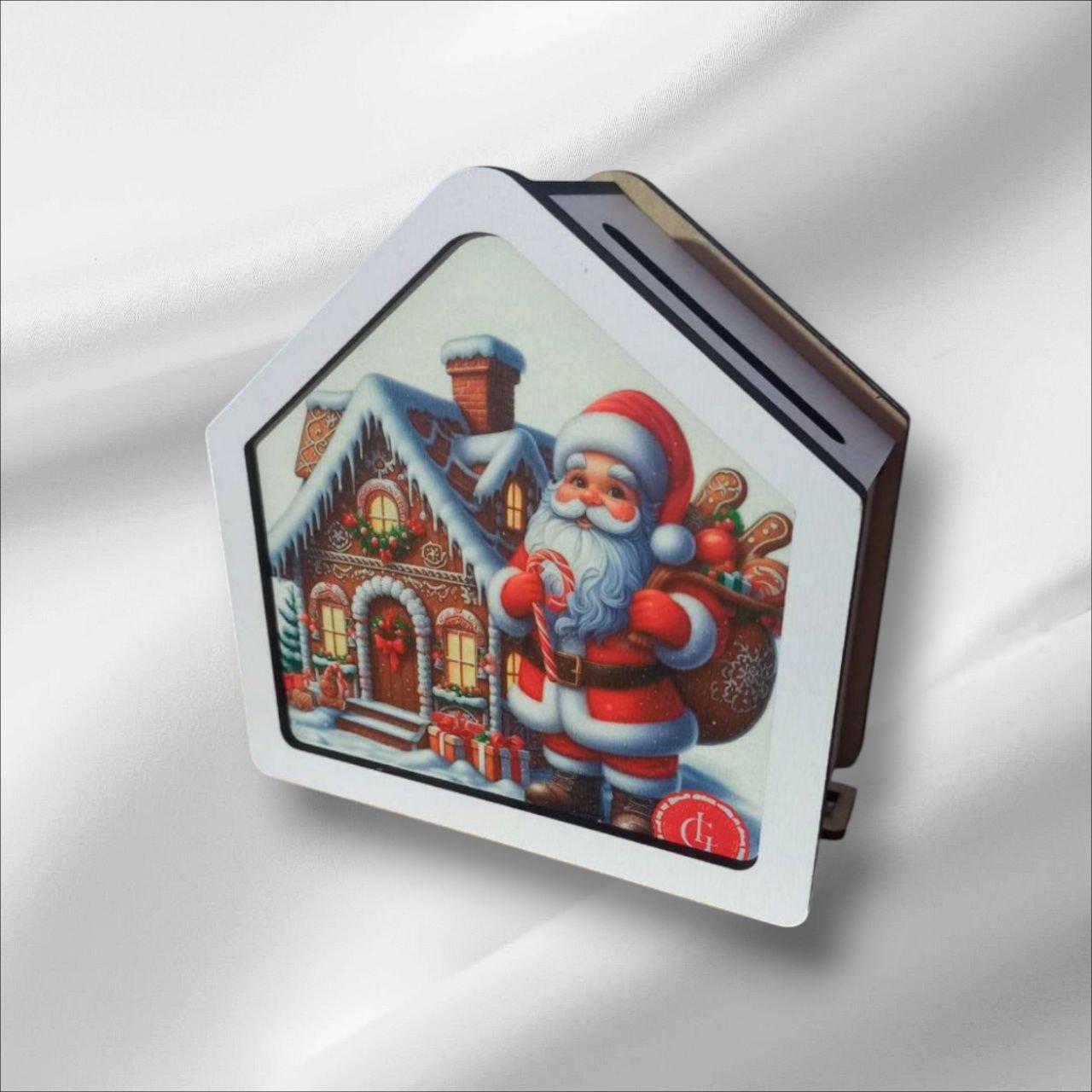 Коробка деревянная под наполнения сладостями новогодняя (146) - фото 2