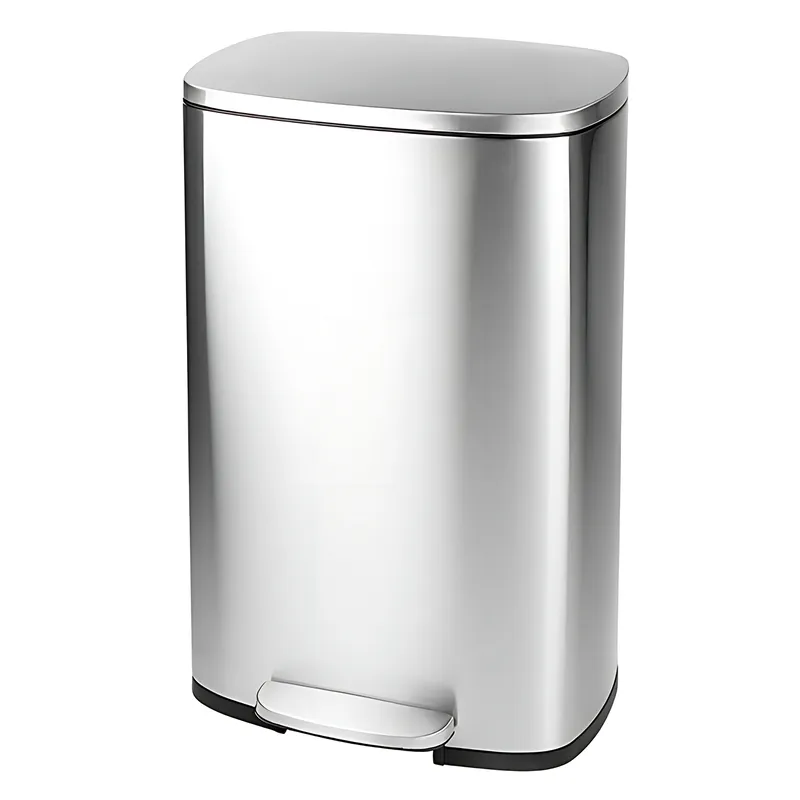 Мусорное ведро прямоугольное MIXXUS Bevel-TC0112 SS Color с плавным закрыванием 12 л Нержавеющая сталь