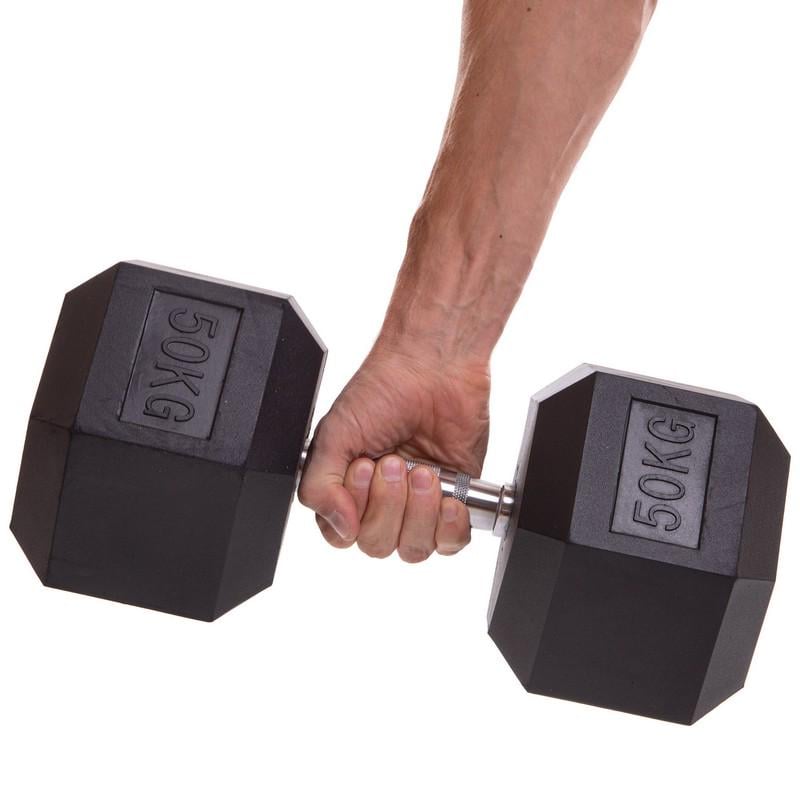 Гантель цільна Zelart TA-2679-50 шестигранна 1 шт. 50 кг (DR002832) - фото 4 Гантель цільна Zelart TA-2679-50 шестигранна 1 шт. 50 кг (DR002832) - фото 4