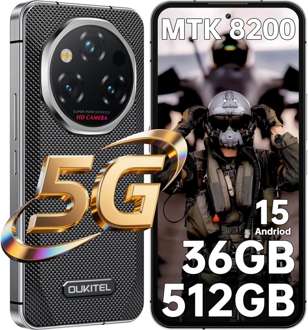 Смартфон Oukitel WP210 5G 12/512 Гб Global Version Black (2760325568) - фото 2