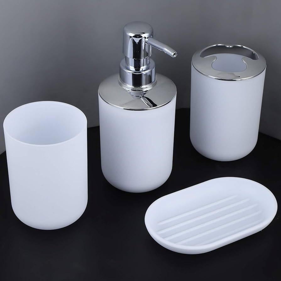 Набор для ванной 4 пр. 25х22х7 см (R34117-W) Набор для ванной 4 пр. 25х22х7 см (R34117-W)