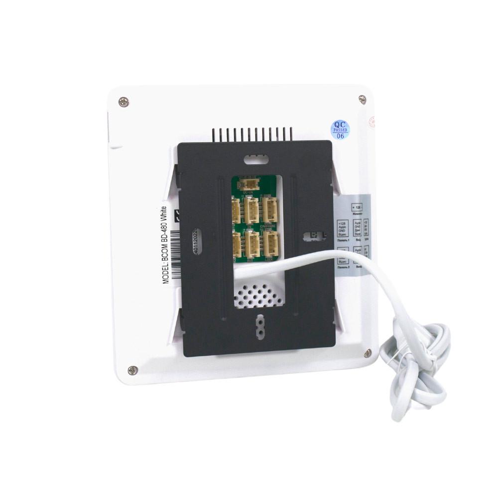 Комплект відеодомофона BCOM BD-480 White Kit відеодомофон 4" і відеопанель (240552) - фото 4