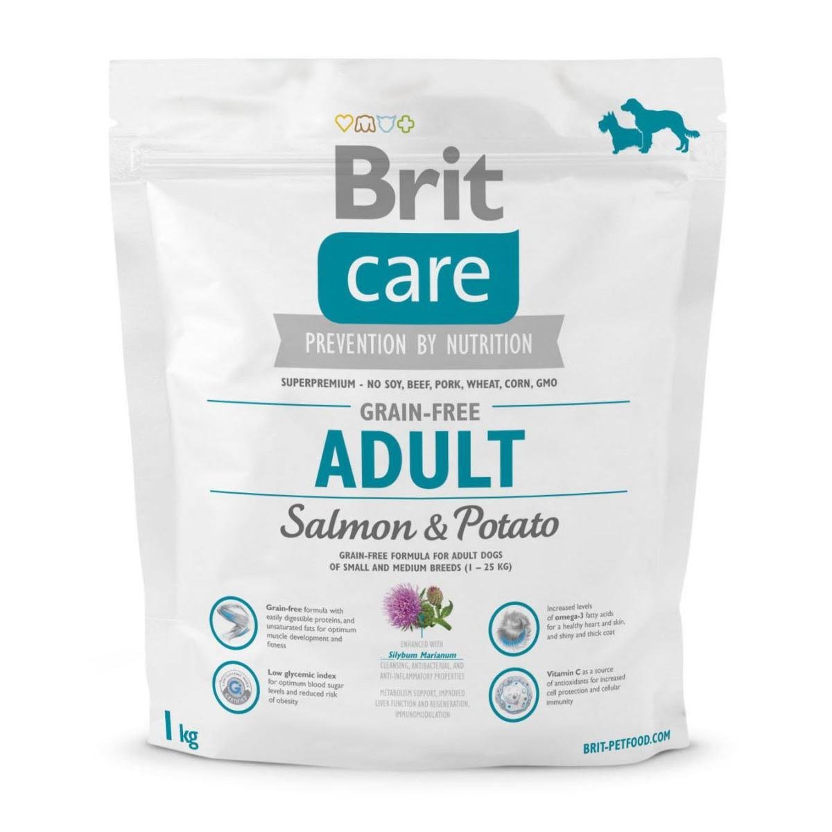 Корм сухой Brit Care GF Salmon&Potato для собак весом до 25 кг 1 кг (132726 /0160)