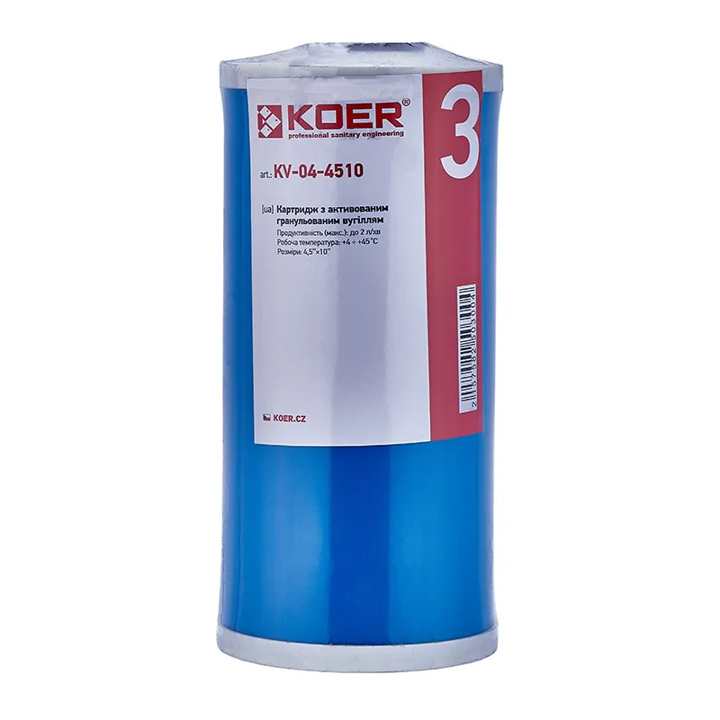Картридж угольный KOER KV-04-4510 BigBlue 10" 4,5"х10" 114х254 мм (KR5030)