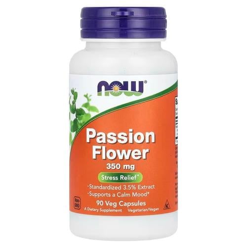 Пассифлора NOW Passion Flower 350 мг 90 Veg Capsules (NOW-04763)