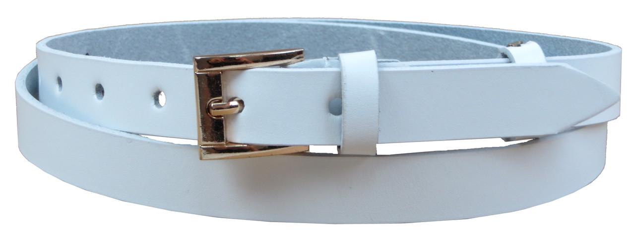 Ремень женский кожаный Skipper 1467-20 2 см Белый