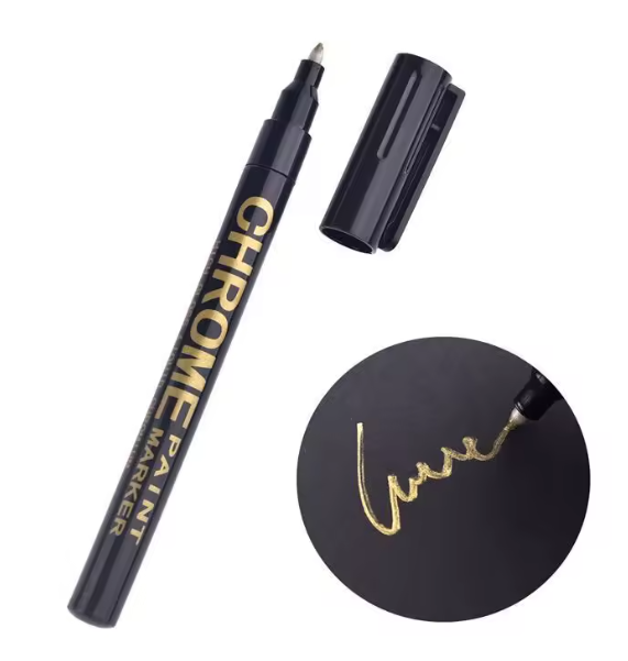 Маркер зеркальный для декора и рукоделия Золото (43e27bae) - фото 2 Маркер зеркальный для декора и рукоделия Золото (43e27bae) - фото 2