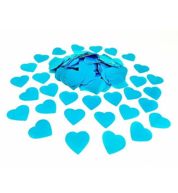 Конфетти метафан Heart 50 г 23 мм Голубой (51960)