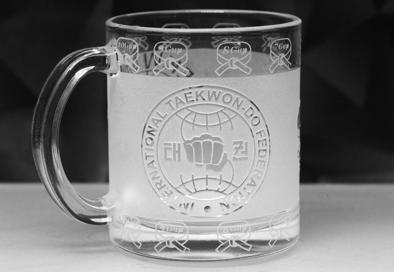 Подарункова чашка дитяча з гравіюванням ''Таеквон-До ІТФ'' матова 320 мл (2377584469)