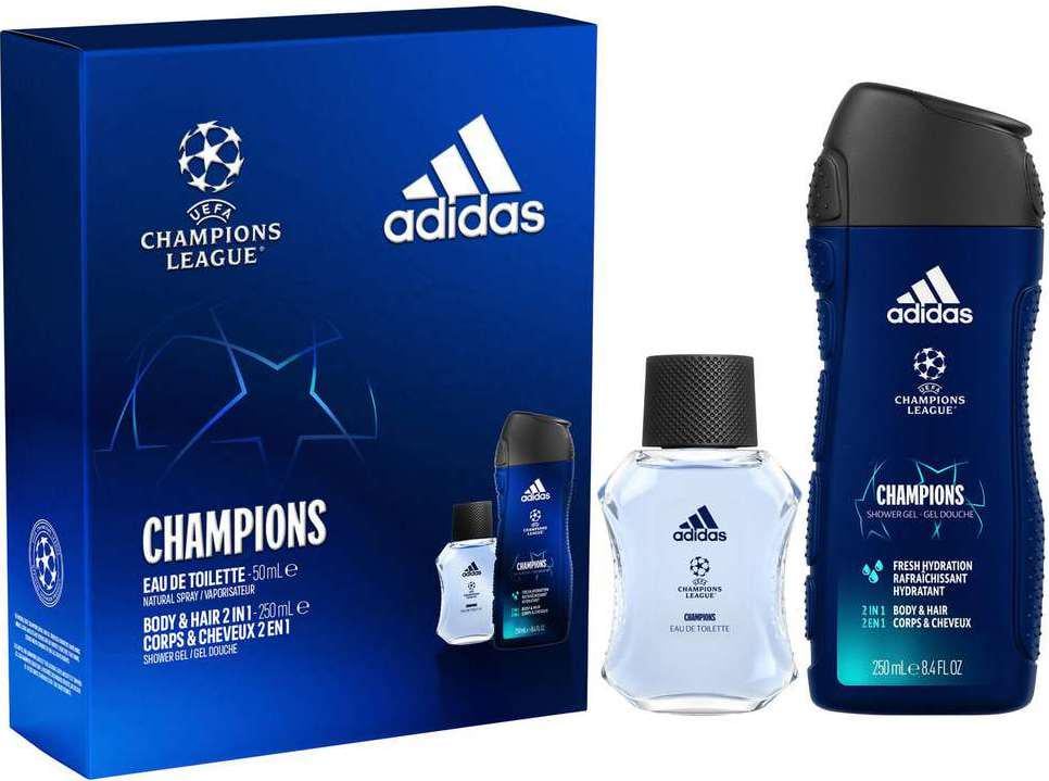 Подарочный набор мужской Adidas UEFA Champions League туалетная вода/гель для душа (16744)