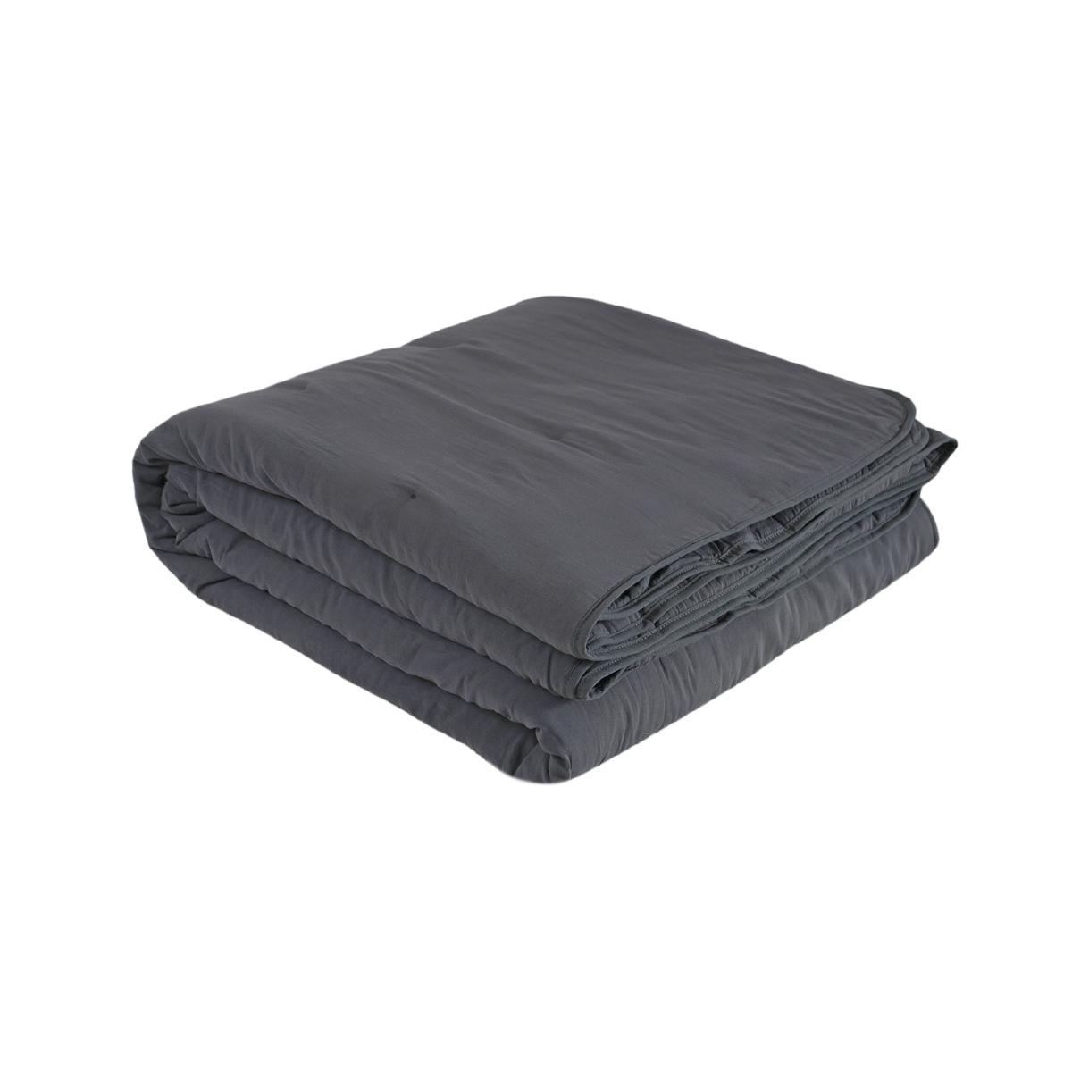Покривало Lotus Home Nikos 245х245 см Антрацитовий (svt-2000022341370) - фото 1