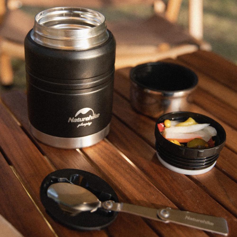 Термос для еды Naturehike Stew beaker NH20SJ041 500 мл Черный (6927595767467) - фото 4