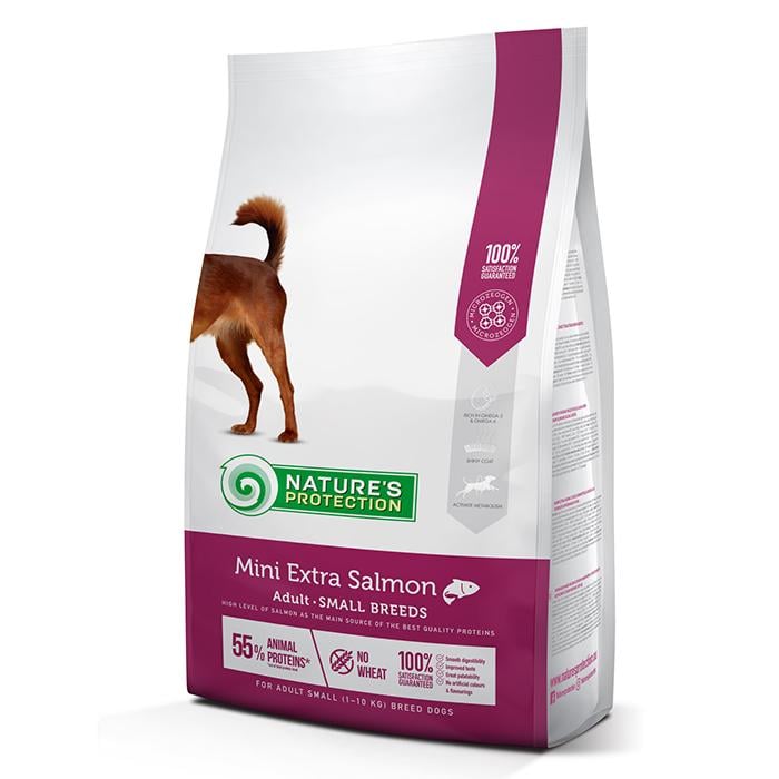 Корм сухий Nature's Protection Mini Extra Salmon Adult Small Breeds малих порід з лососем 2 кг (NPS45737)