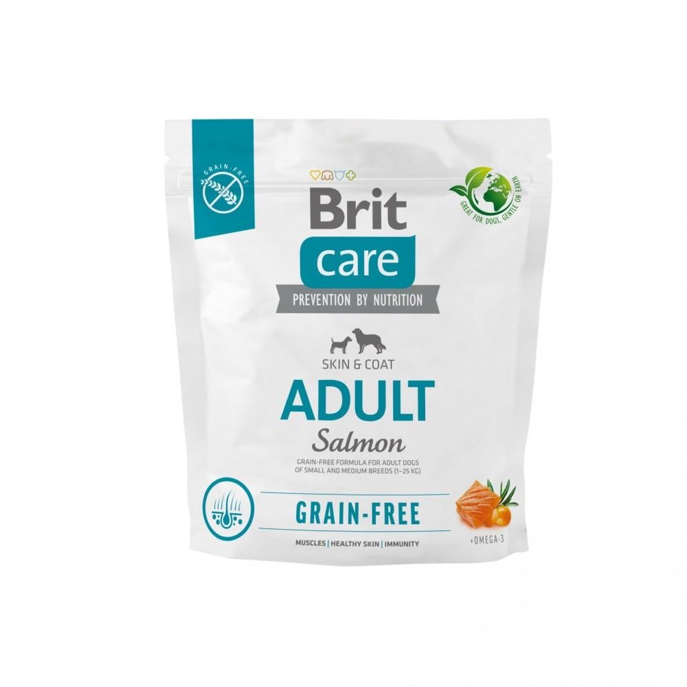 Корм для собак сухой Brit CARE Dog Grain-free Adult малых и средних беззерновых пород с лососем 1 кг (8595602558858)